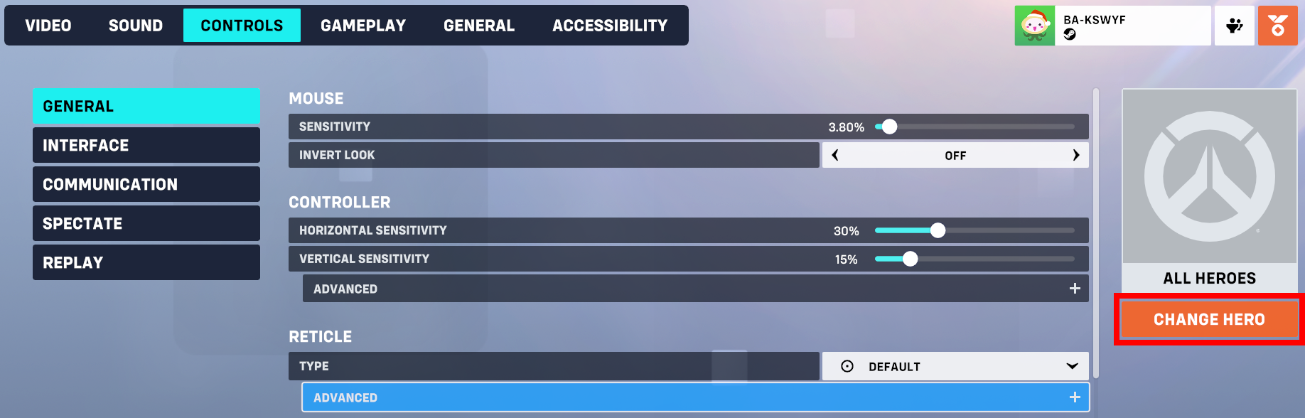 Overwatch 2 Change Settings for a Single Hero