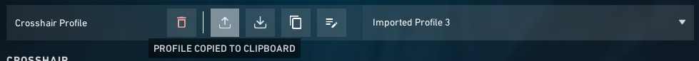 Valorant Crosshair Profile Copied to Clipboard
